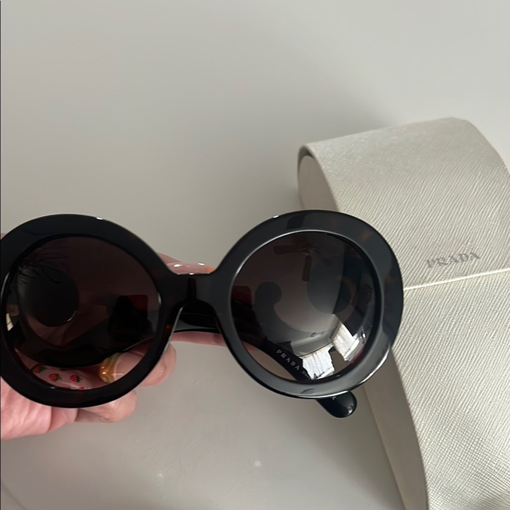 Prada Black Oversized Sunglasses Bold Retro Design